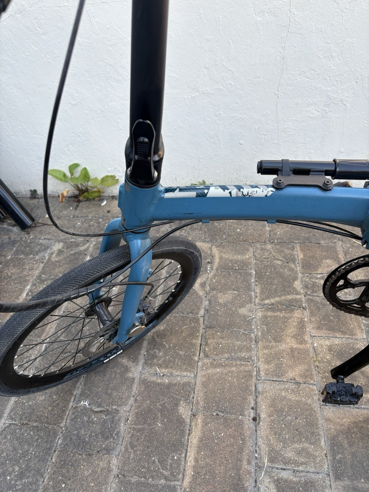 Carrera Folding Bike 20in Wheels Blue/Black Mechanical Disc Brakes Kickstand