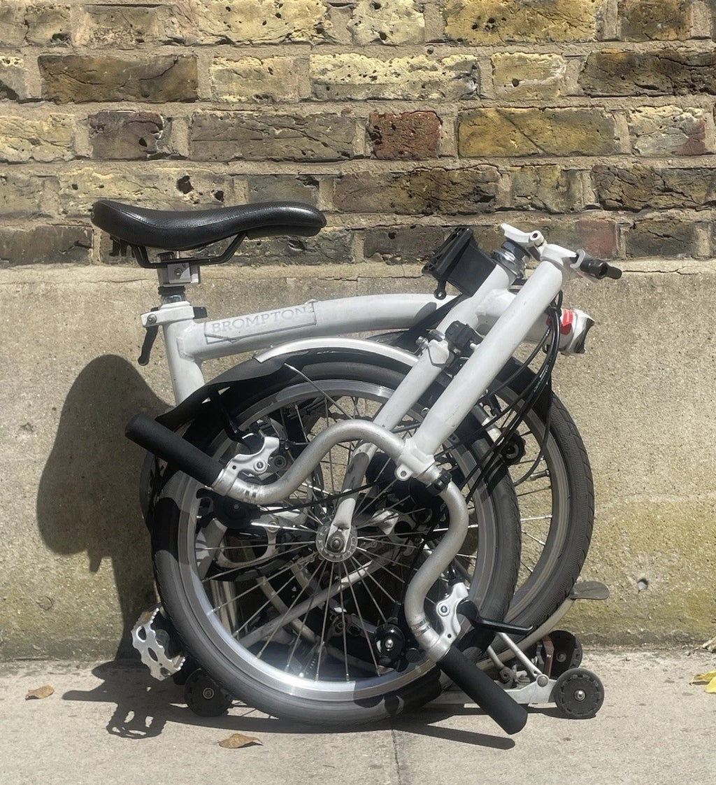 Brompton M6R Folding Bike - Luggage Rack - Papyrus White