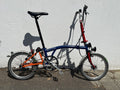 Brompton M3L C Line Dynamo Light 3 speed Navy Blue Red M-type Folding Bike
