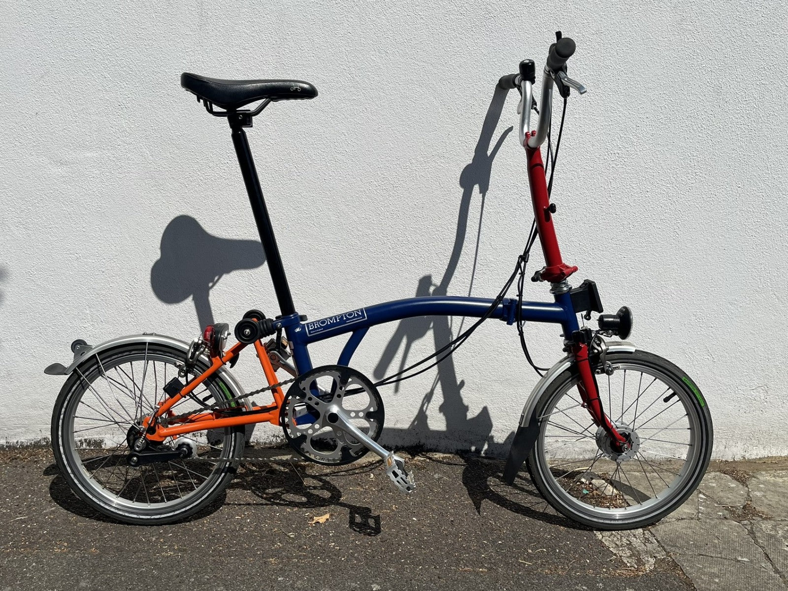 Brompton M3L C Line Dynamo Light 3 speed Navy Blue Red M-type Folding Bike