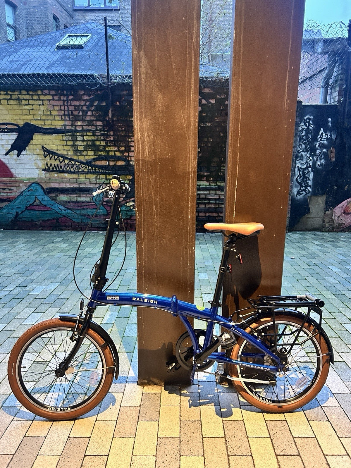 Raleigh Stowaway Folding Bike Blue