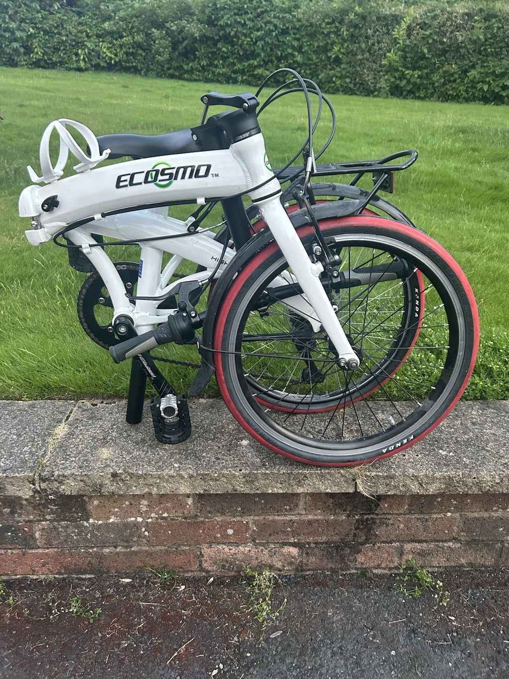 Ecosmo 20AF09W Lightweight Alloy Folding City Bicycle 20" 12kg - White