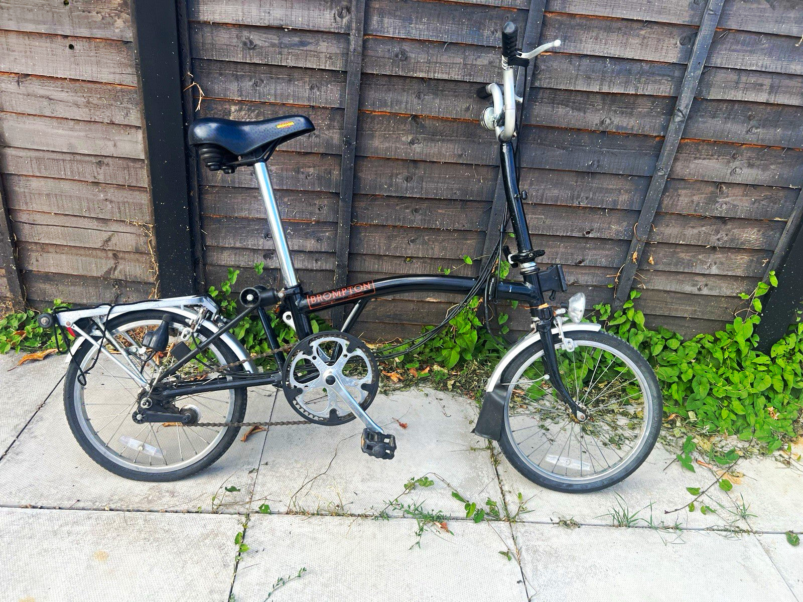 Brompton B6-L Folding Bike 16in Black BMX Bar 6 Speed Mudguards