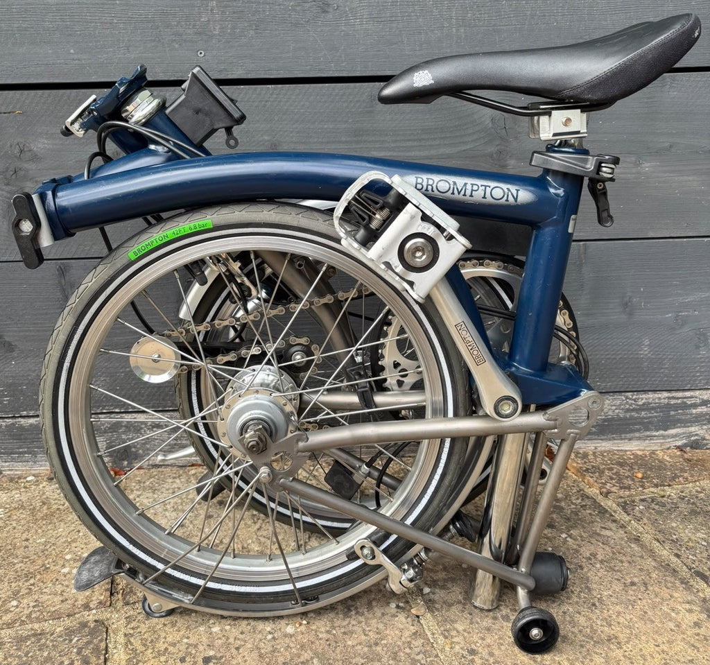 Brompton M3L-X Titanium C Line 3 speed Tempest Blue - Excellent Used Condition