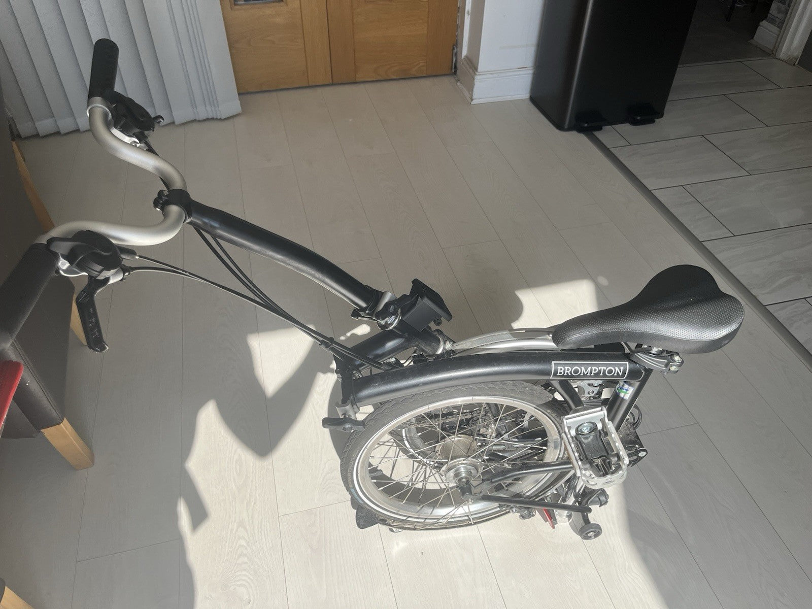 Brompton Folding Bike 16 in Wheels Black/Silver with Mudguards & Reflectors