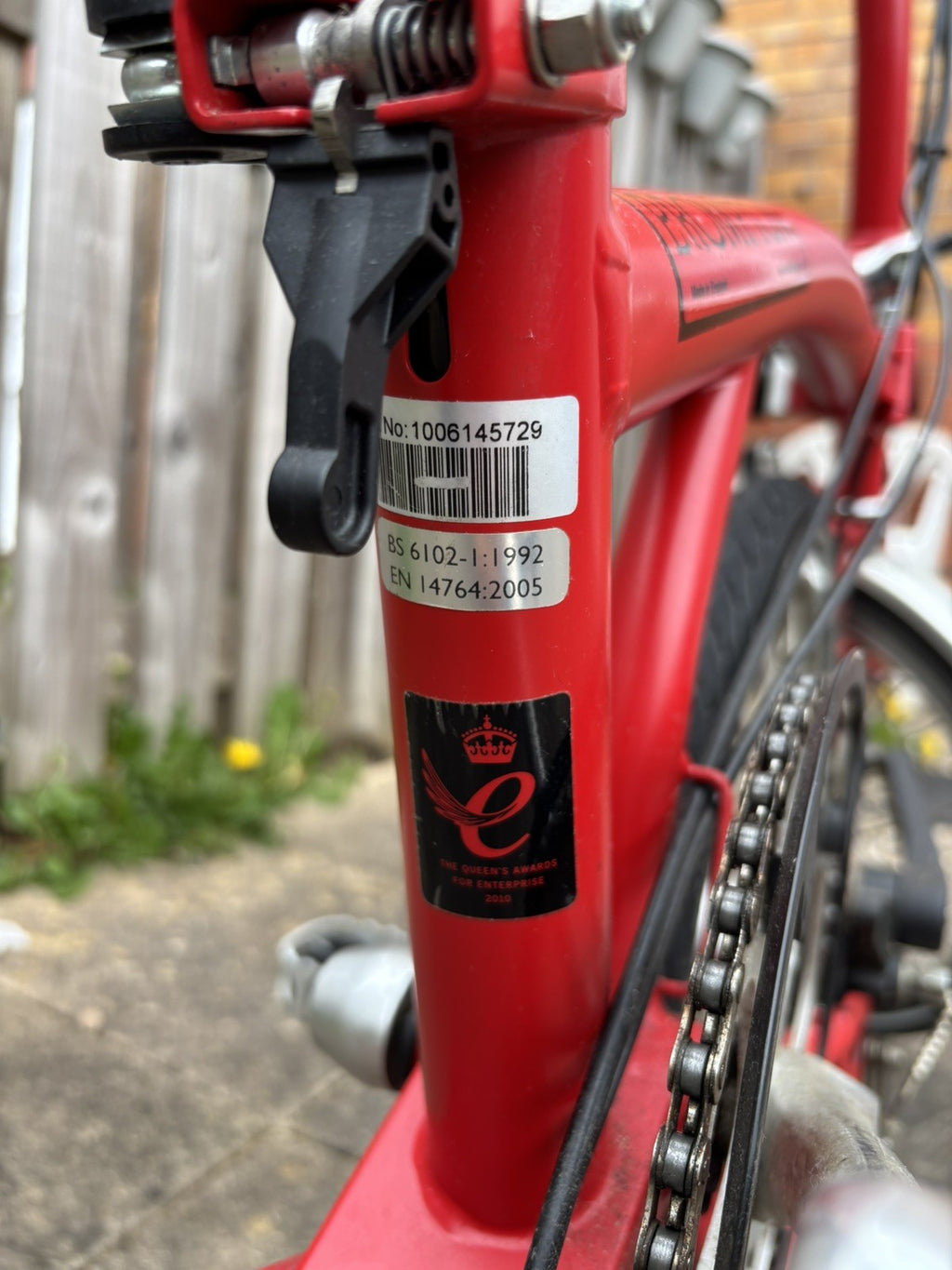 Brompton 2006 M3L Folding Bicycle 3-Speed in Red with many accessories