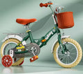 Kids Unisex folding bike cycle removable Rack & Basket - 12/14/16/18 inch Green