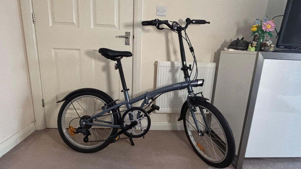 Decathlon B'Twin Folding Bike, with accessories