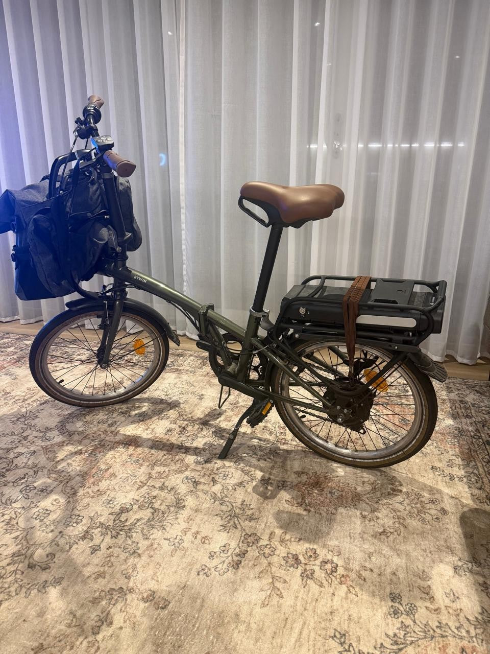 BTWIN Eletric Folding Bike  500 Green