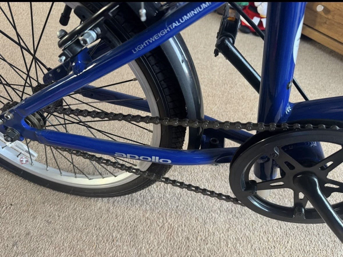 Apollo Tuck 20'' Lightweight Folding Bike Single Speed Blue