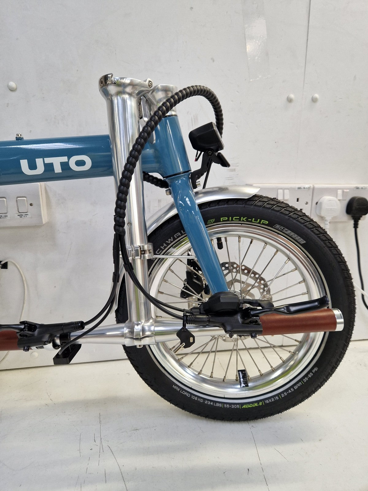 UTO Afternoon Vintage OG20 7-Speed 20" Wheel Folding Bike - Satin Blue (Dirty)