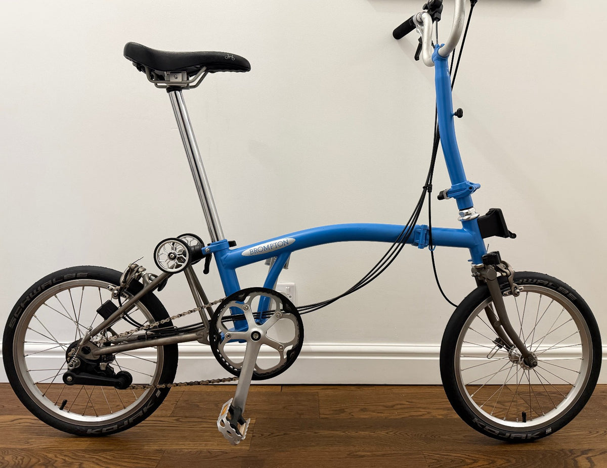 Rare Brompton H6E-X Superlight Special Order Cornflower Titanium Super Light P