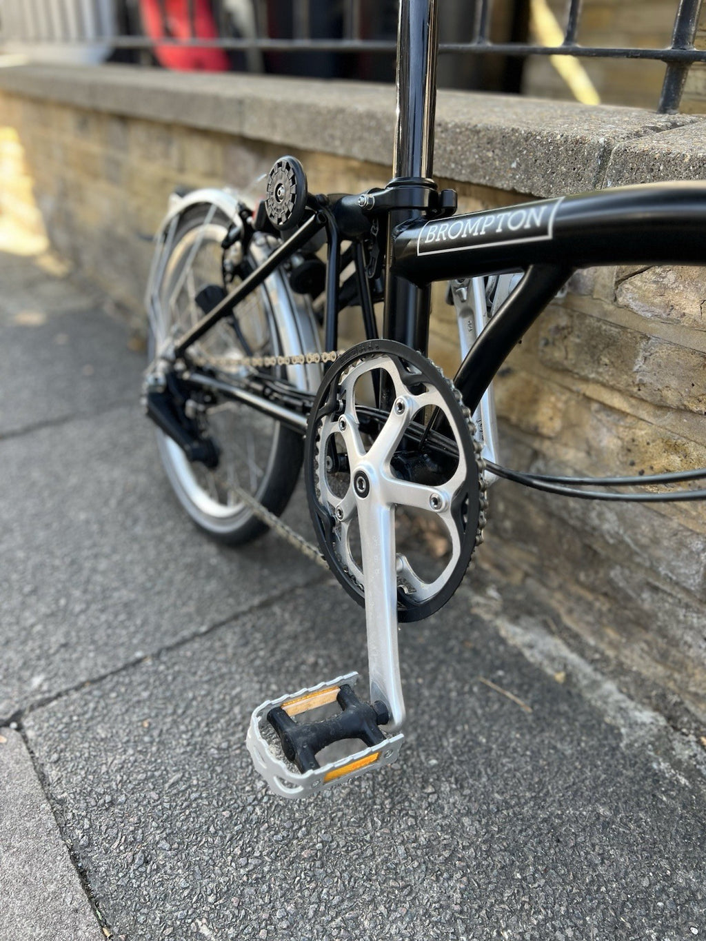 Brompton 16in Folding Bike Black/Silver, Mudguards; 6 speed, c2020 C-Line