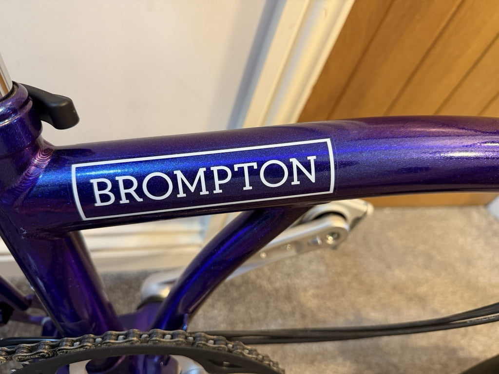 BROMPTON M6L FOLDING BIKE IN METALLIC PURPLE
