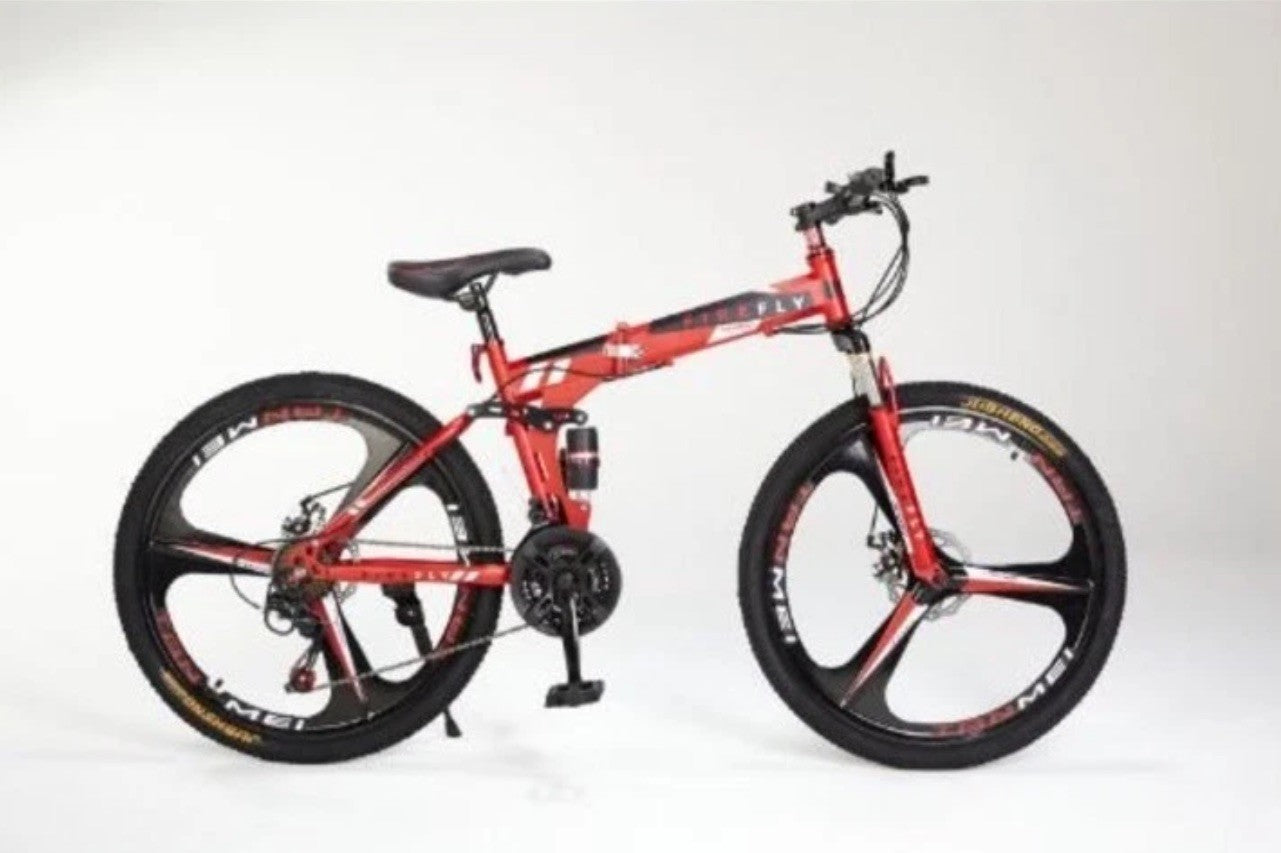 Red 26" Folding Bike Bicycle - Brand New in Box - Compact & Portable IN BOX
