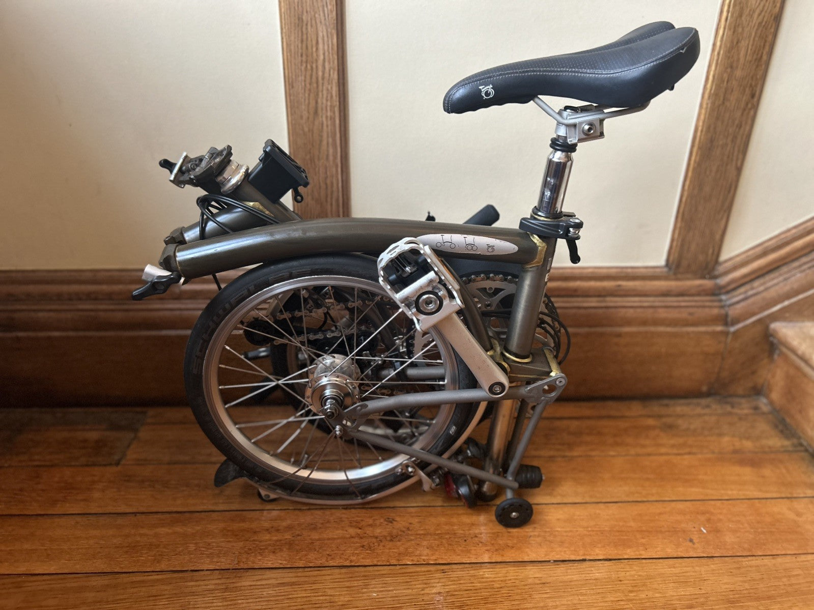 Brompton S6LX - 6 Speed Titanium & Steel Folding Bike - Raw Lacquer