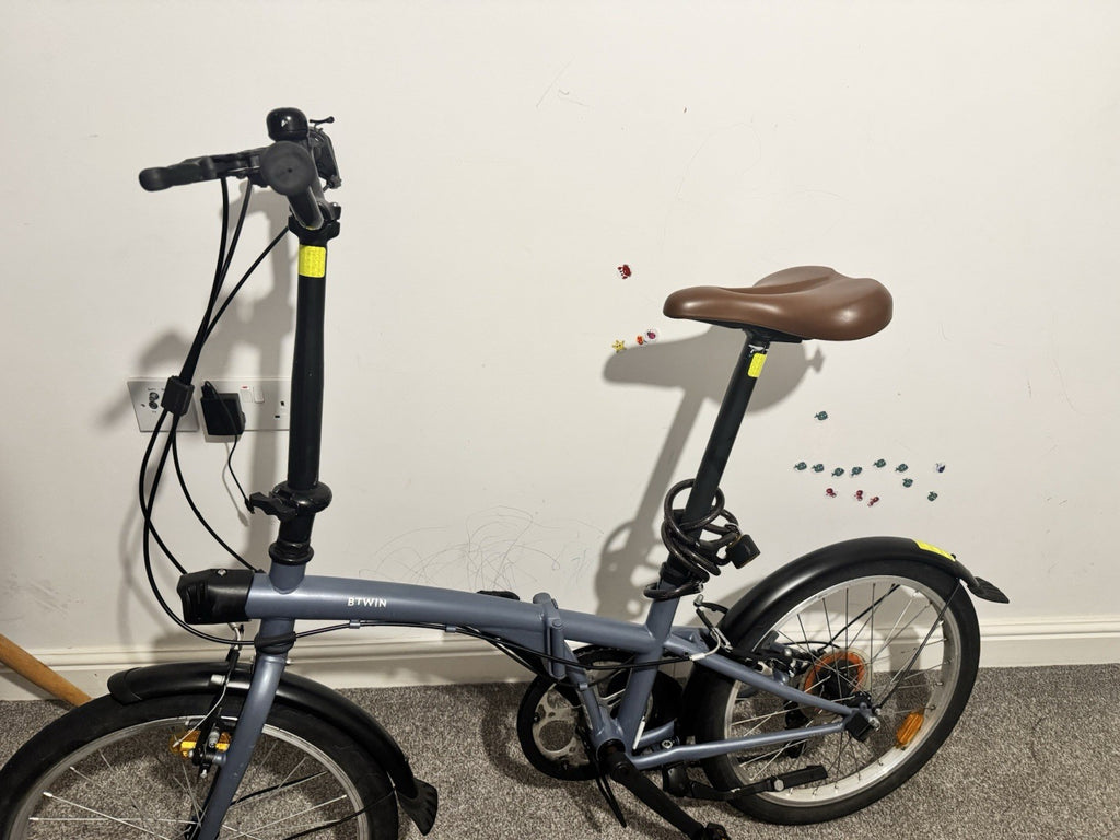 B'Twin Tilt 120 Folding Bike - Grey - in excellent condition
