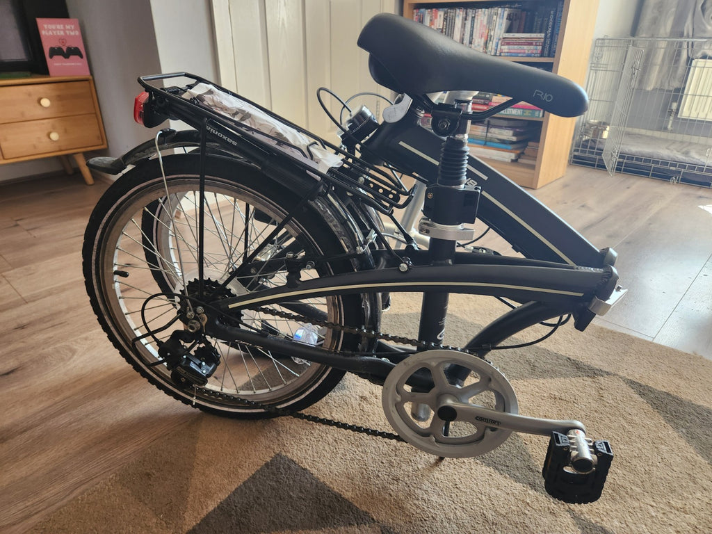 Denver ORUS 001 20in Folding Bike 7-Speed Black/Silver Rear Rack Mudguards