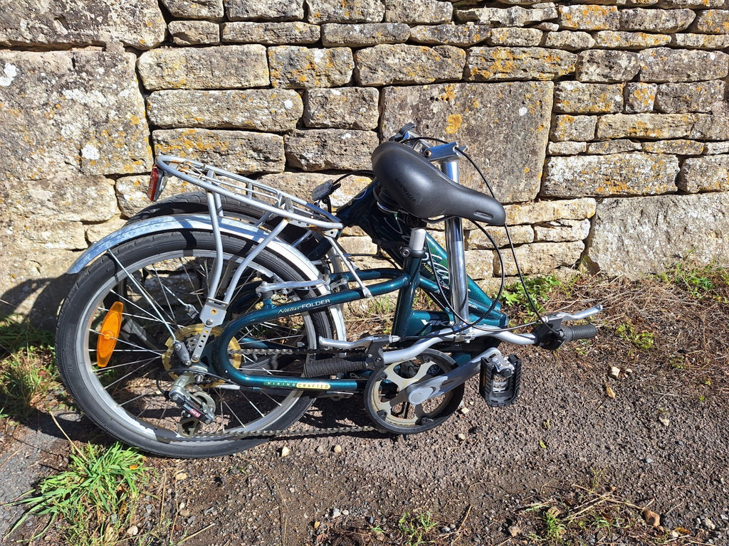 Viking Safari Native Folding Bike Alloy 20in Green .VGC. will post.