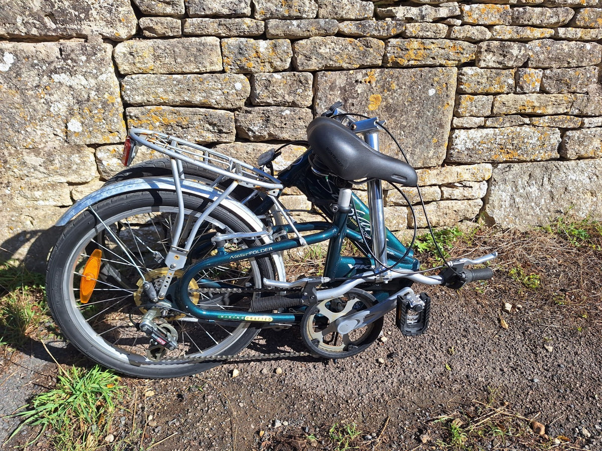 Viking Safari Native Folding Bike Alloy 20in Green .VGC. will post.