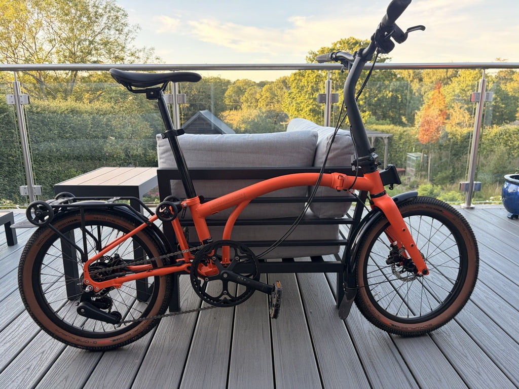 Brompton G Line 8-Speed Folding Bike. Large. Orange. Excellent Condition