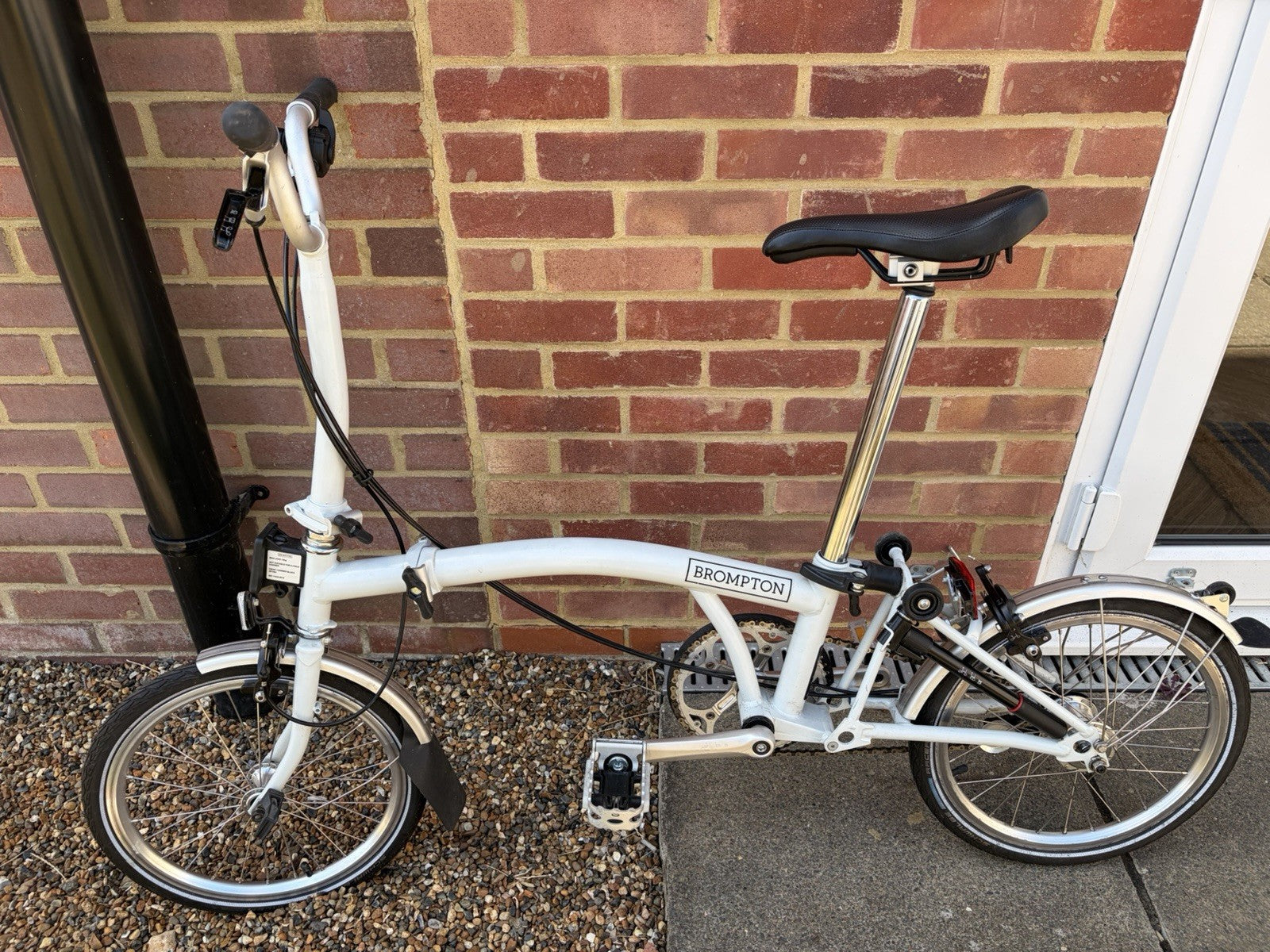 Brompton M3L 3 Speed Folding Bike 2019 White + Genuine Brompton Bag
