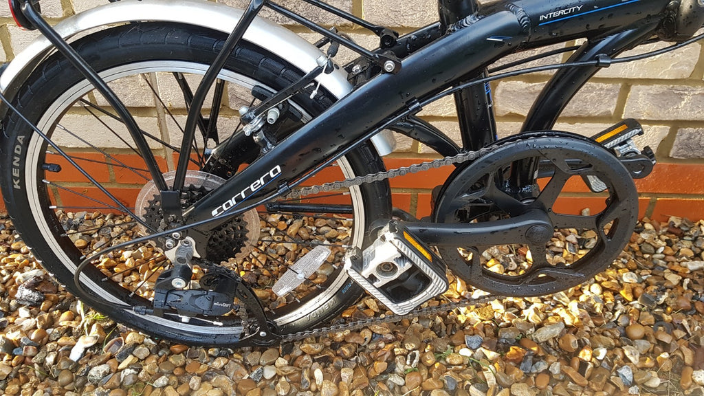 carrera intercity folding bike, black, perfect condition.
