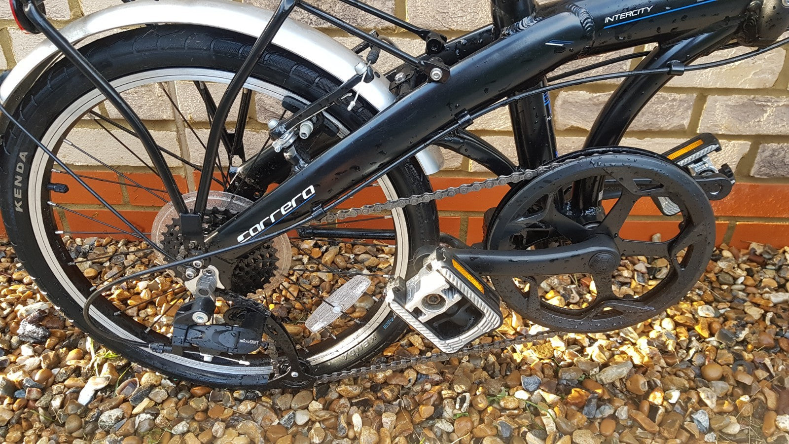 carrera intercity folding bike, black, perfect condition.
