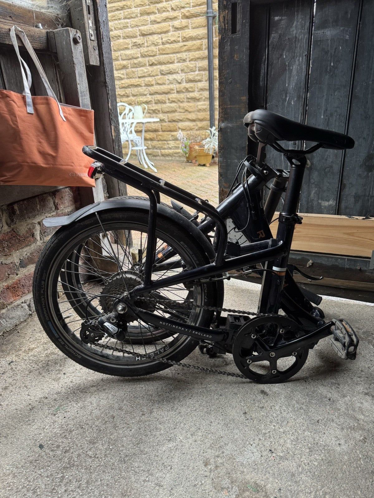 Raleigh Stow-E-Way Folding Bike w/ Rear Hub Motor – No Battery