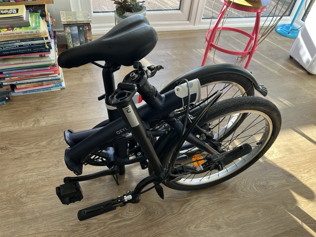 Oxylane 500 Folding Bike - Blue