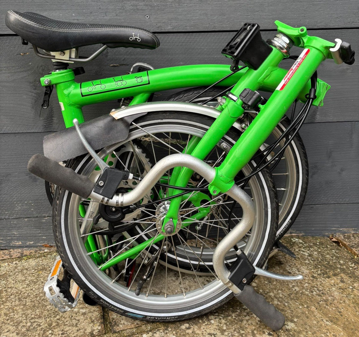 Brompton M3L C Line equivalent Folding Bicycle in Apple Green - Hardly Used
