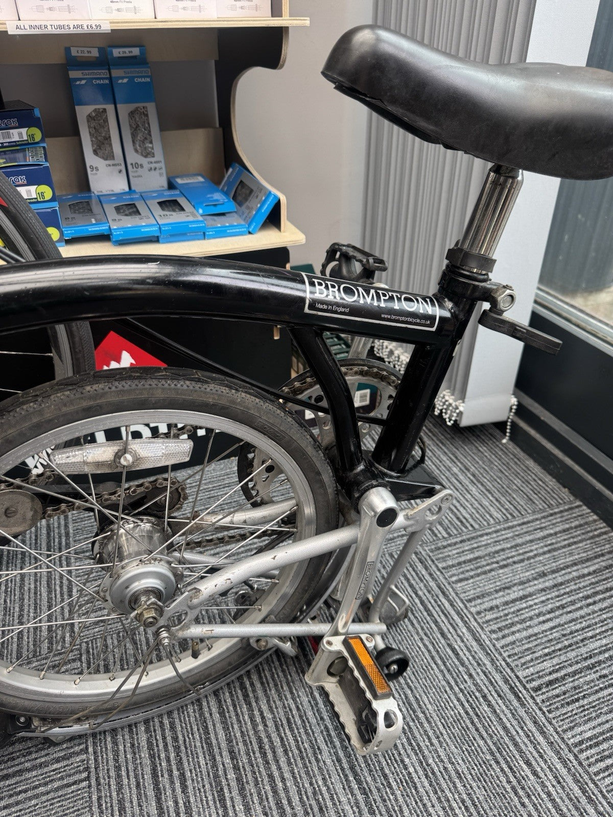 Brompton C Line ￼ 3 Speed STURMEY Archer  Black Fold Up Fully Serviced