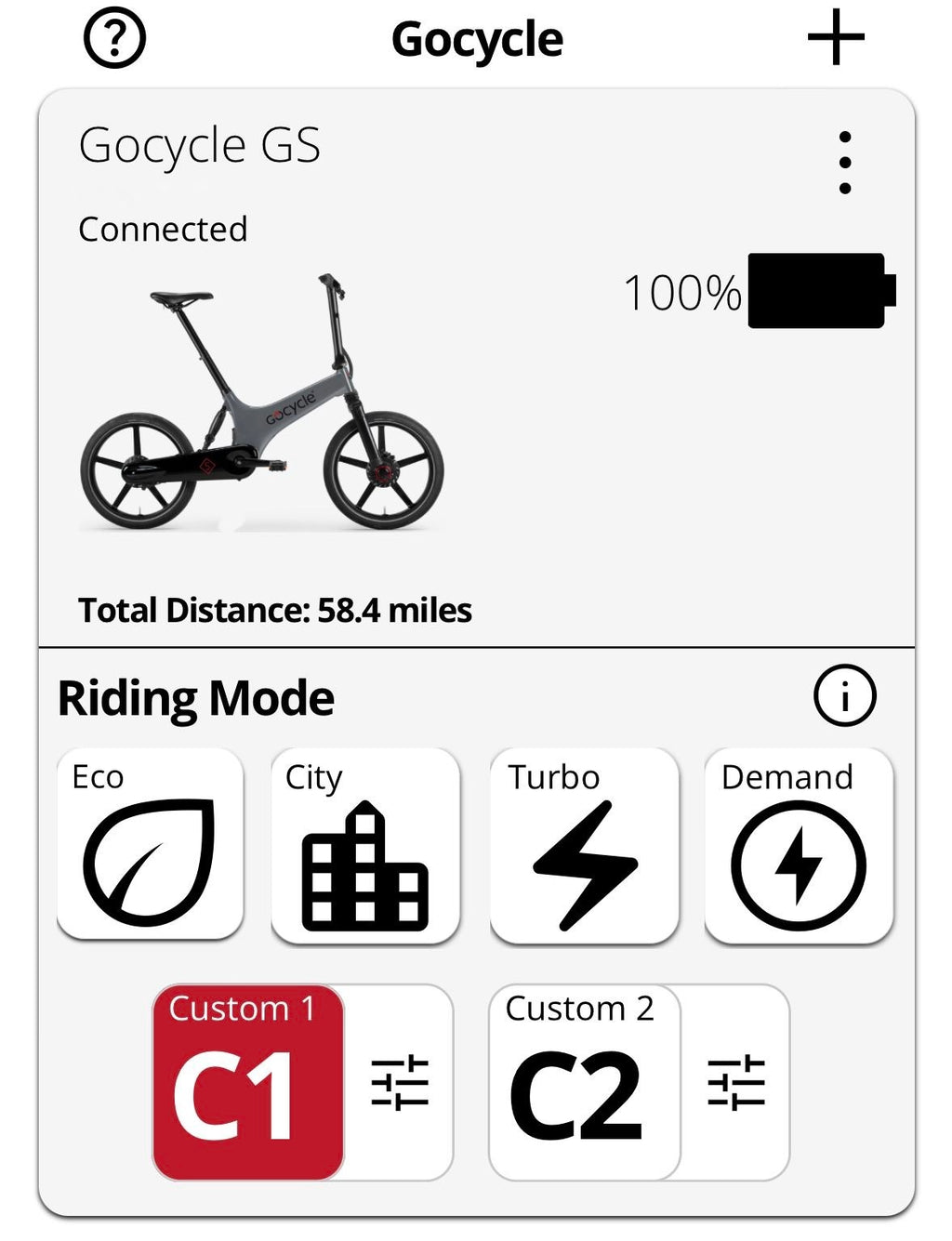 GoCycle GS cycle - new with lighting kit plus charger
