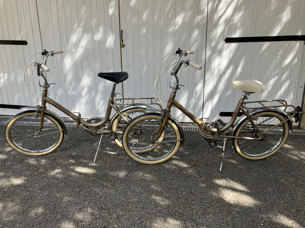 2x Hercules of Nottingham England Folda Folding Bicycles c1970's