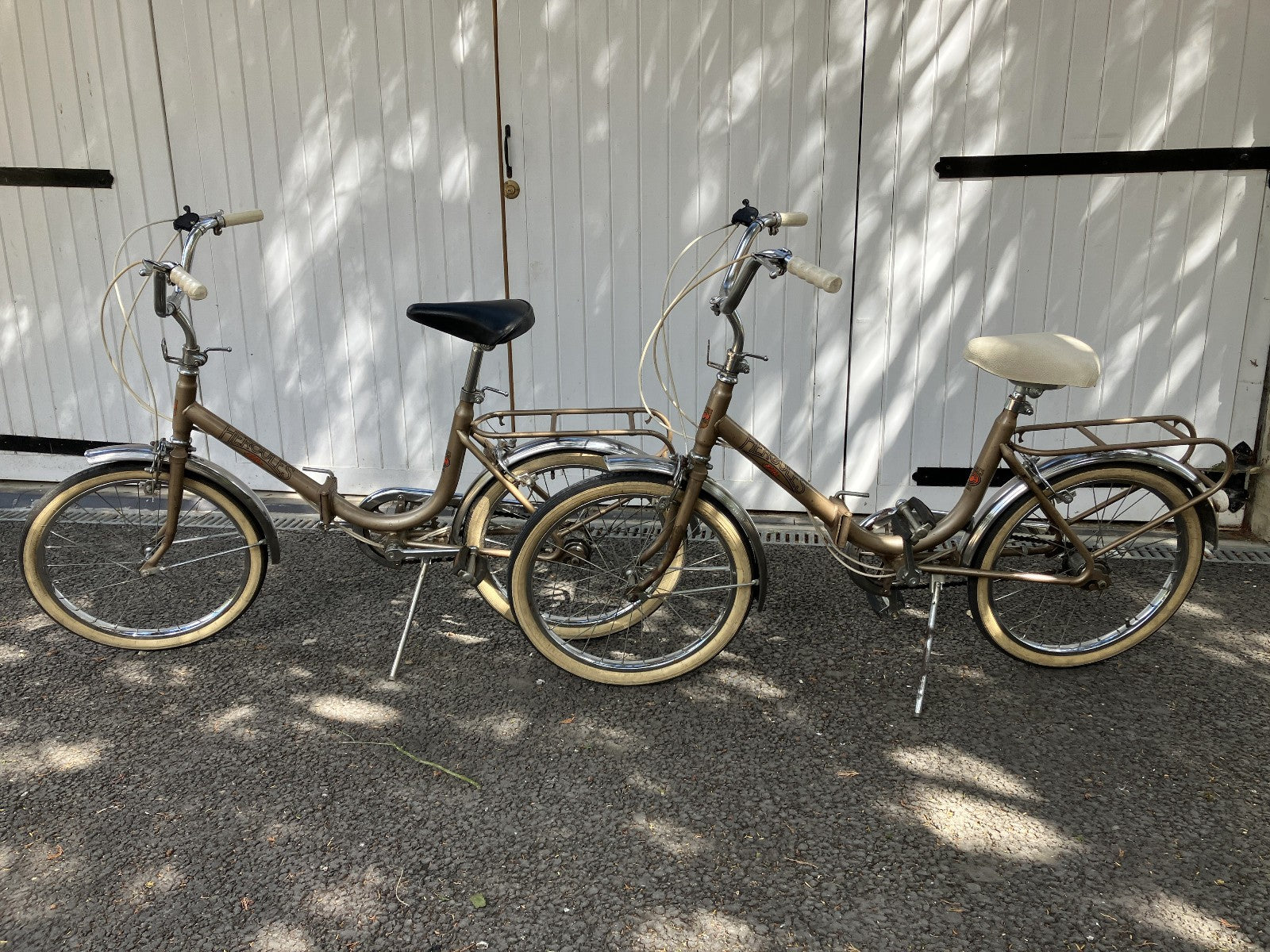 2x Hercules of Nottingham England Folda Folding Bicycles c1970's