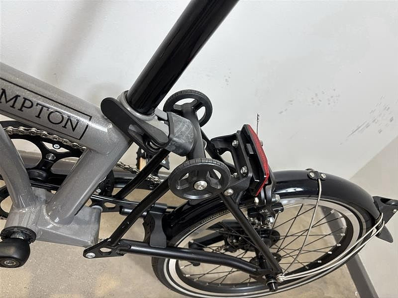 Brompton P Line 4 Speed 2022 Mid Handlebar Folding Bike - Storm Grey