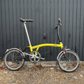 Brompton S2L folding bike yellow / black good condition