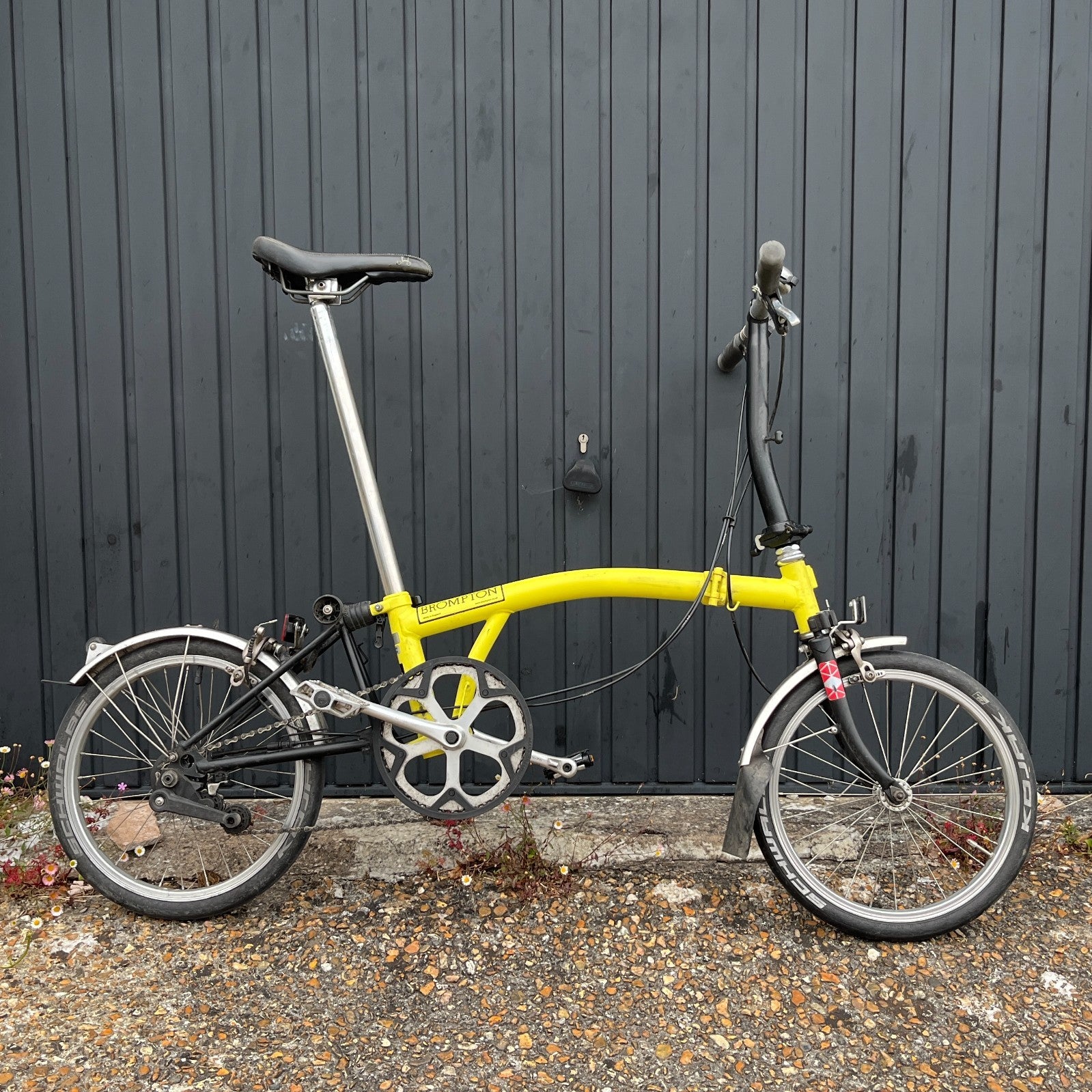 Brompton S2L folding bike yellow / black good condition