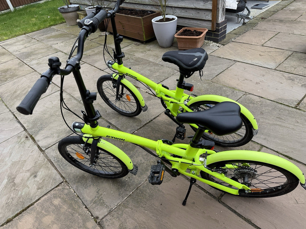 BTWIN Foldable 500 20" Folding Bikes x2, Lightweight, Compact