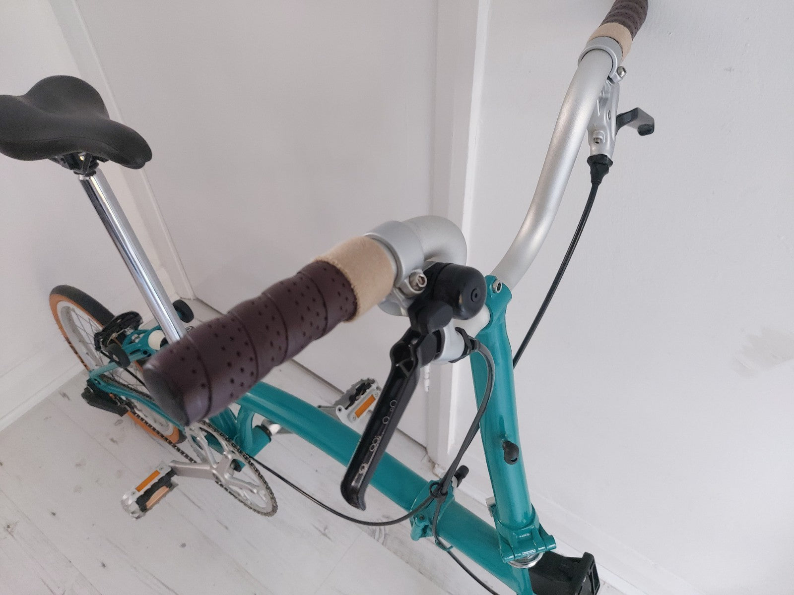 Brompton M1E Lagoon Blue Foldable Bike