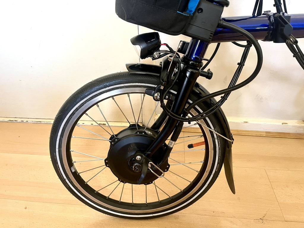 Brompton Electrc P Line 12 Speed M Folding Bike, Blue Lacquer 2025 EXC CONDITION