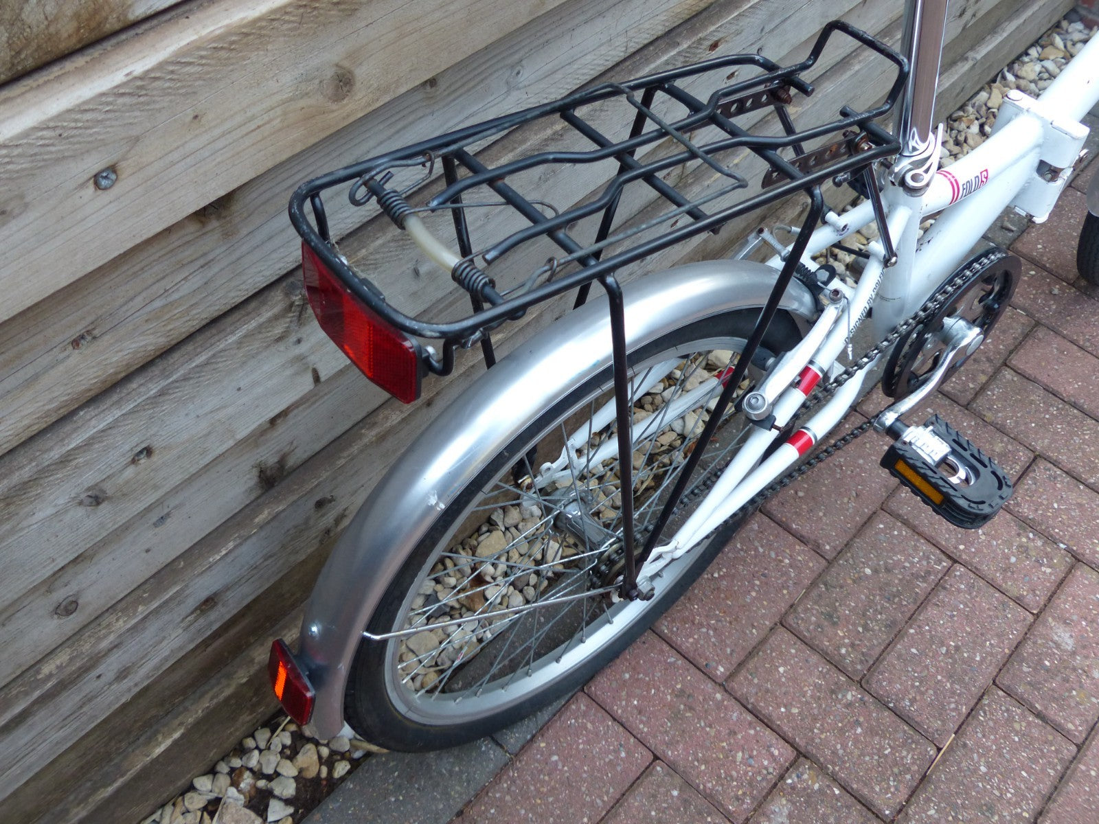 Activ Fold S folding single speed bike bicycle with additional rack White