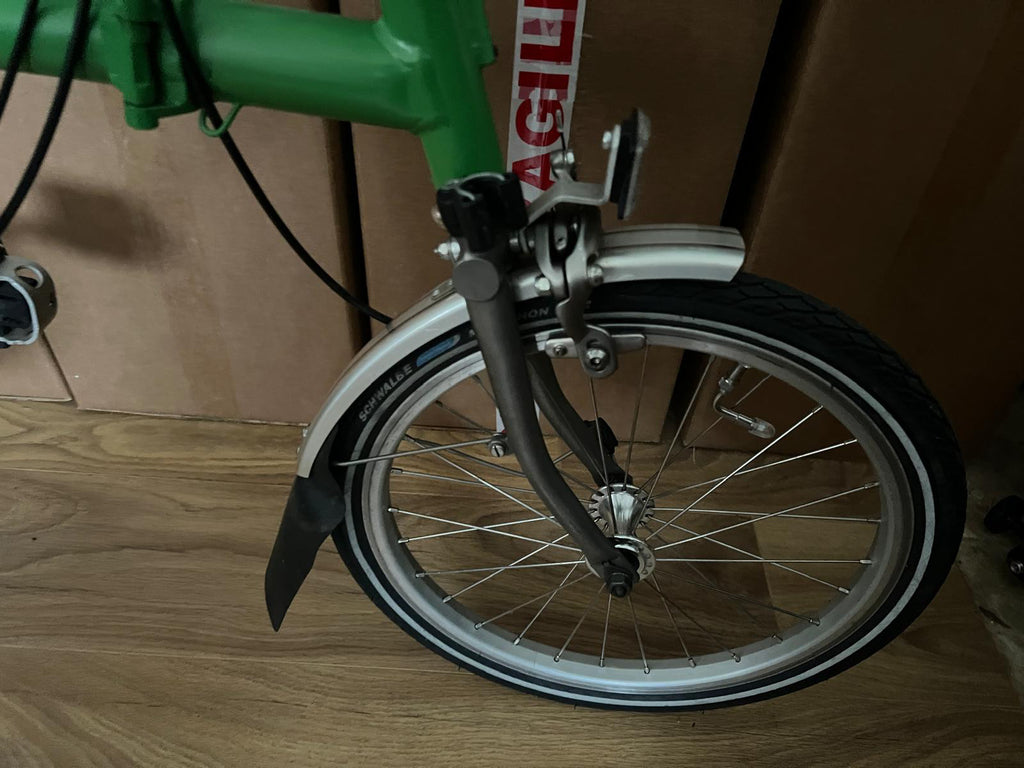 Brompton M2L- X  (2 Speed)  Titanium folding bicycle -Apple Green