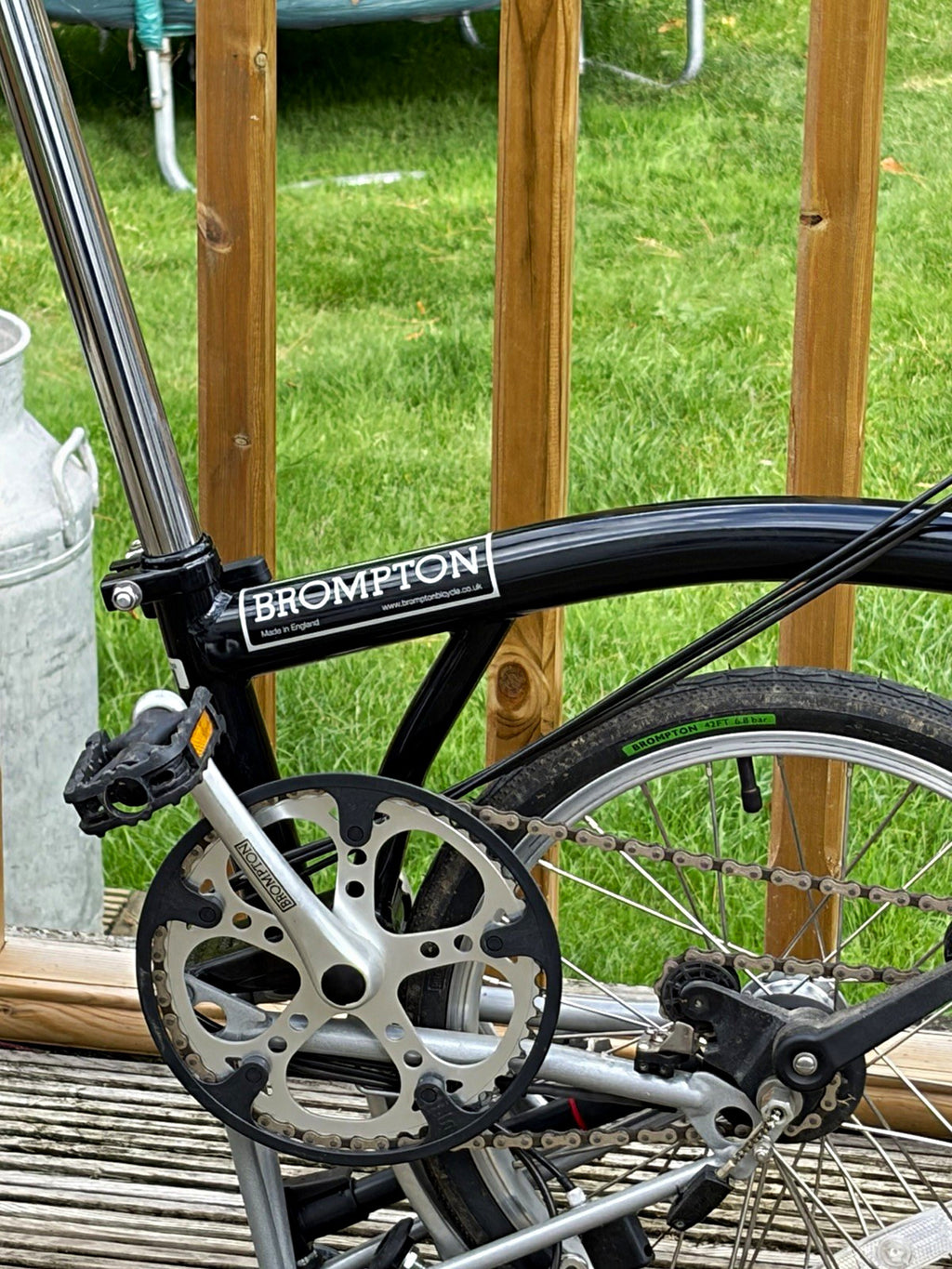 Brompton Folding Bike 16in 31cm Unisex Adults Black/Silver Mudguards