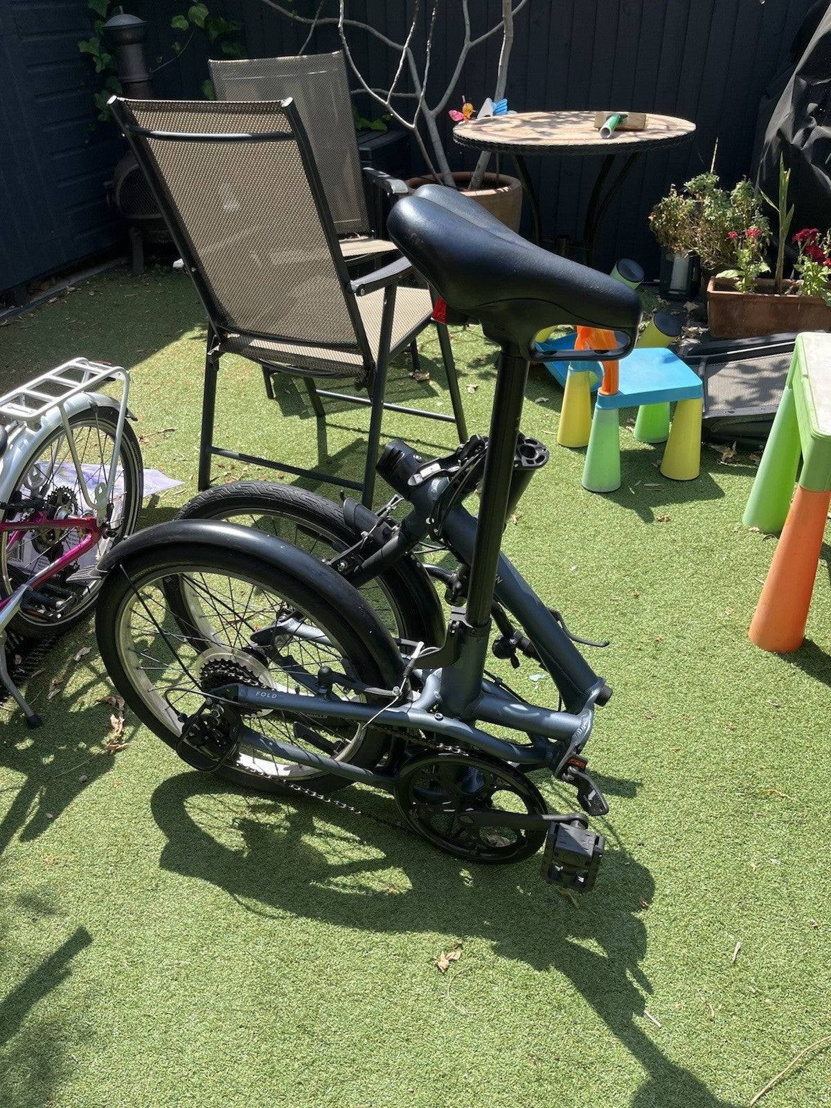BTWIN Folding Bike 500 Blue