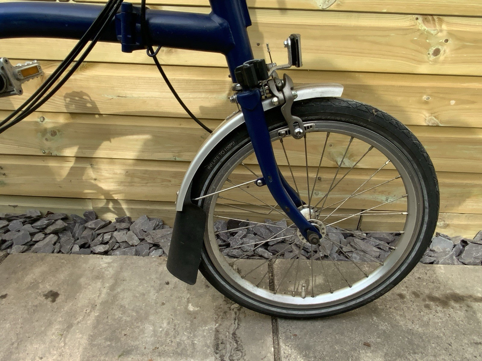 Brompton Folding Bike 3-Speed Blue,  A Bit Dusty As Has Been In Storage A While