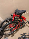 Folding Bike Red – Decathlon BTWIN Tilt 120 – Commuting – Lights, Bell, Fenders
