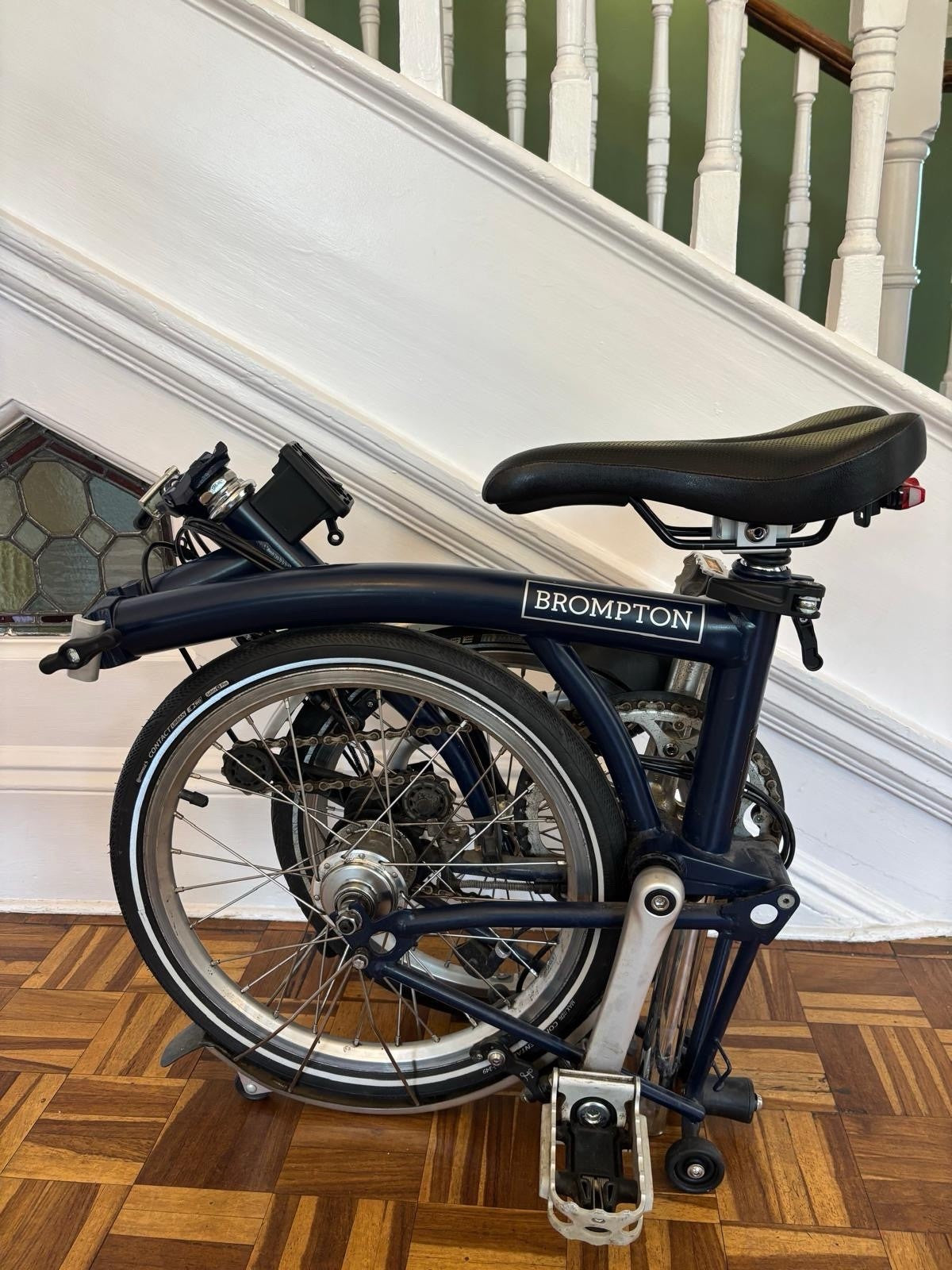 Brompton Folding Bike 6-Speed Navy Blue Excellent Condition