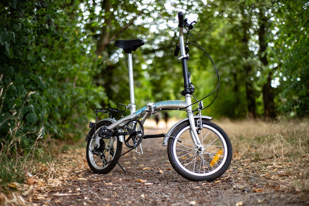 Proteam Folding Bike   6 shimano  gears  16' wheels' bicycle  fold up v-brakes