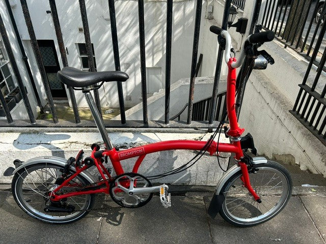 Brompton C Line Folding Bike - 6-Speed   Red